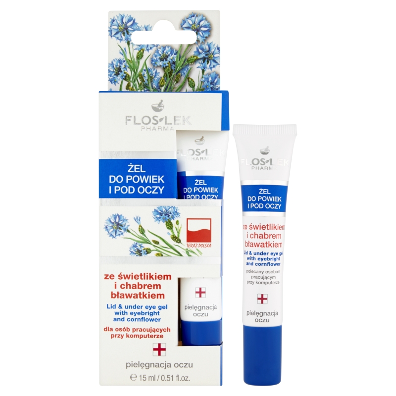Flos-Lek Żel ze świetlikiem i chabrem bławatkiem, do powiek i pod oczy, 15 ml