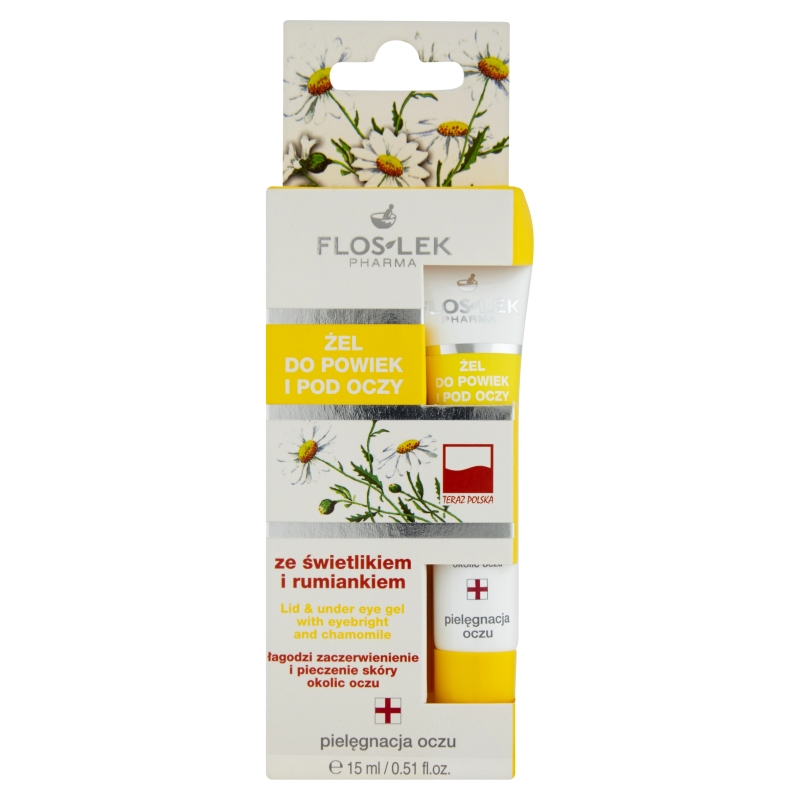 Flos-Lek Żel ze świetlikiem i rumiankiem , do powiek i pod oczy, 10 g