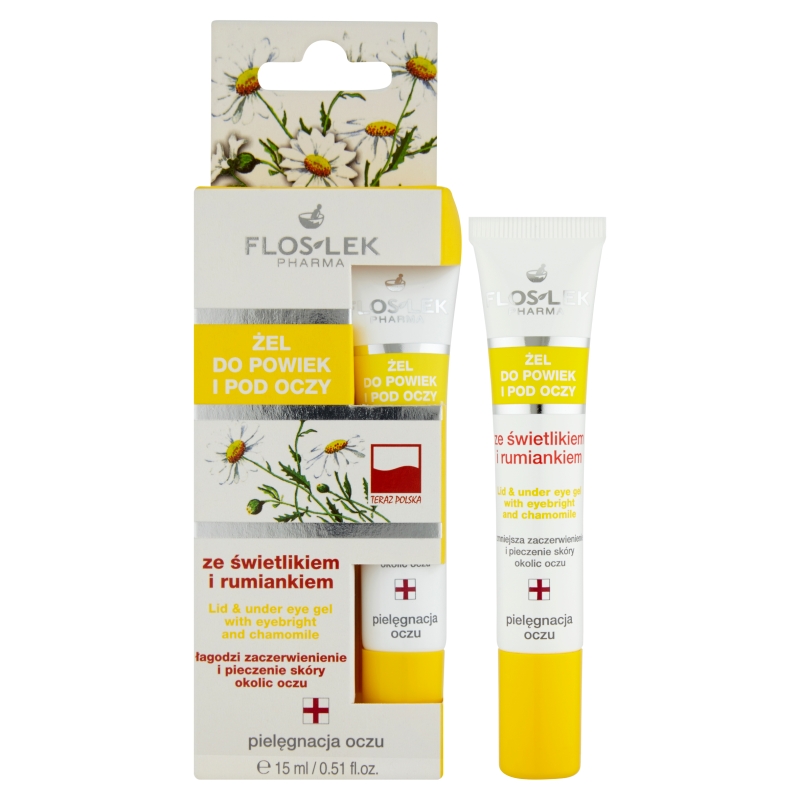 Flos-Lek Żel ze świetlikiem i rumiankiem , do powiek i pod oczy, 10 g