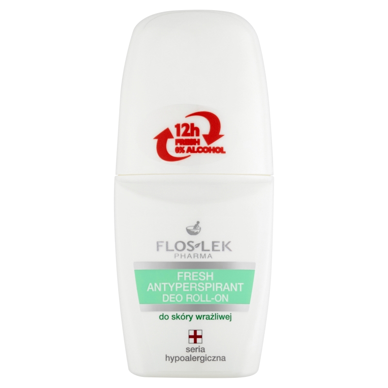 Flos-Lek Sensitive, antyperspirant deo roll-on do skóry wrażliwej, 50 ml