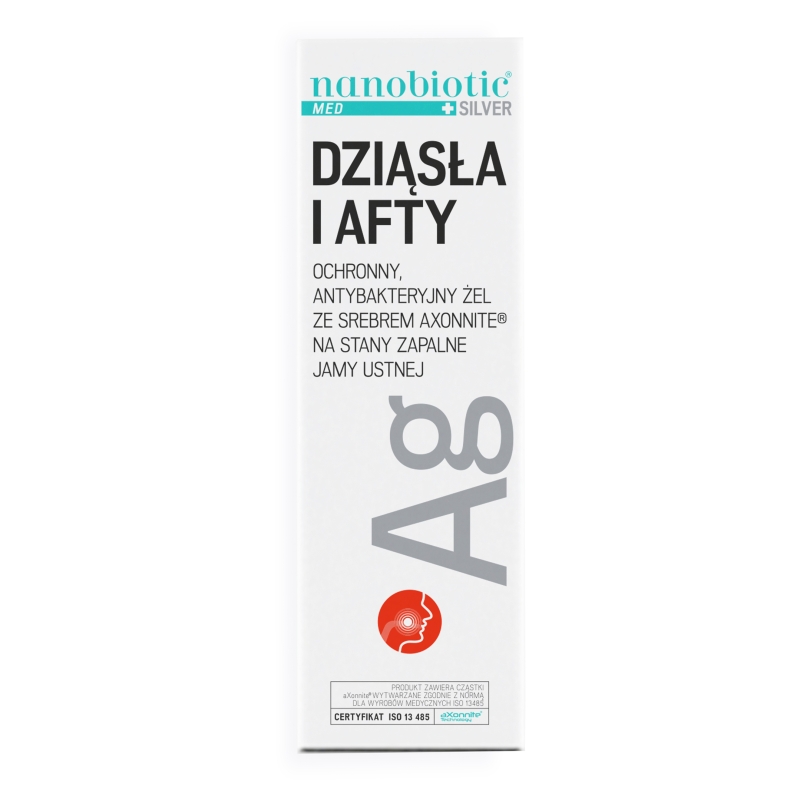 Nanobiotic MED Silver Dziąsła i Afty żel na stany zapalne jamy ustnej, 15 ml