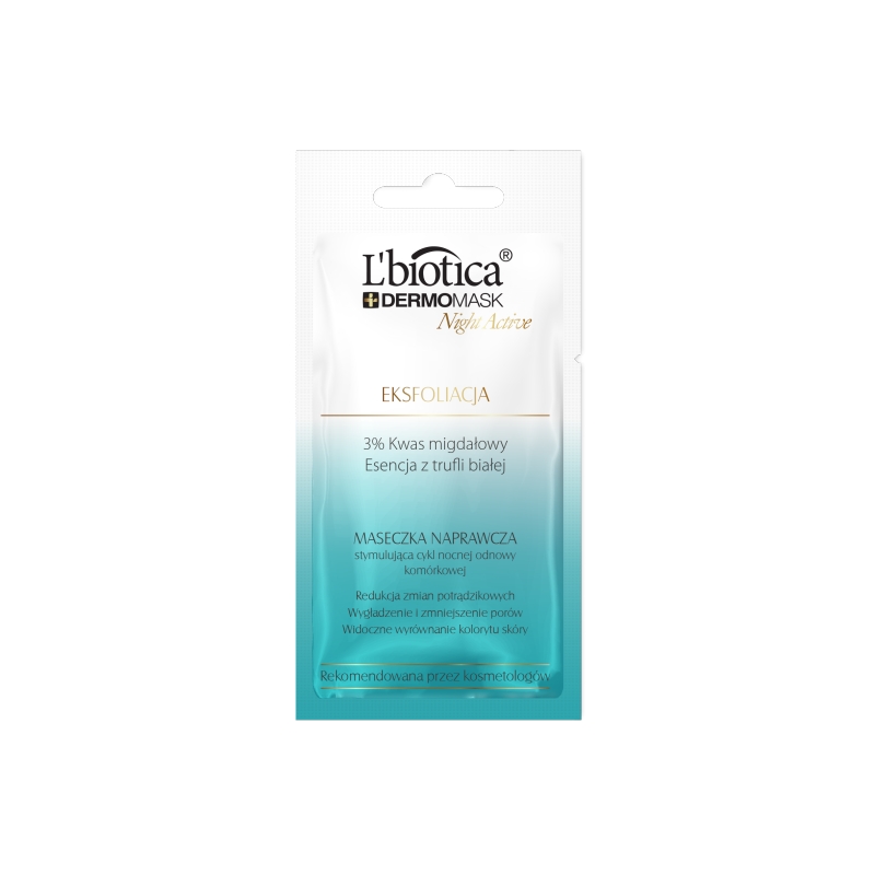 DERMOMASK Night Active, naprawcza maseczka eksfoliacja, 12 ml