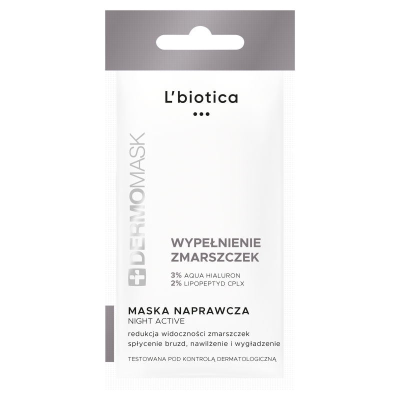 L'Biotica Dermomask Night , maseczka naprawcza na noc, 12 ml