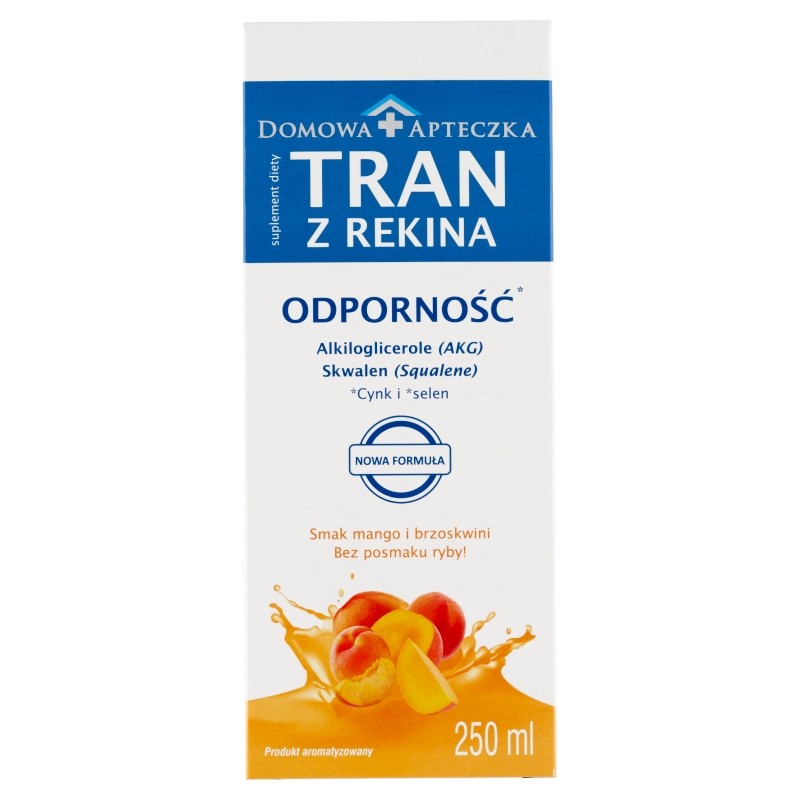 Tran z rekina Nowy Skład, płyn o smaku mango i brzoskwini, 250 ml