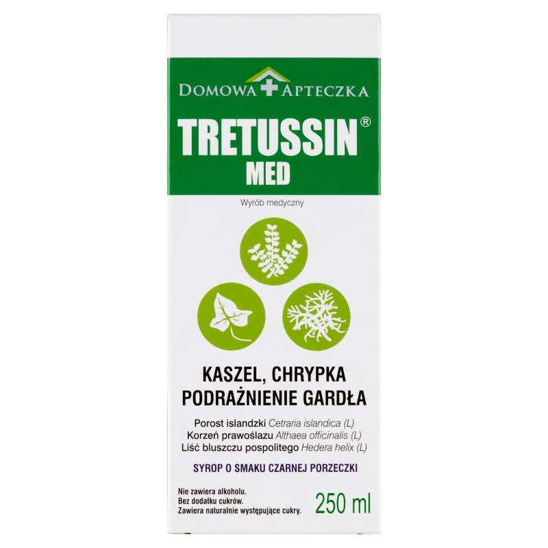 Tretussin Med, syrop łagodzący objawy zakażenia górnych dróg oddechowych, 250 ml