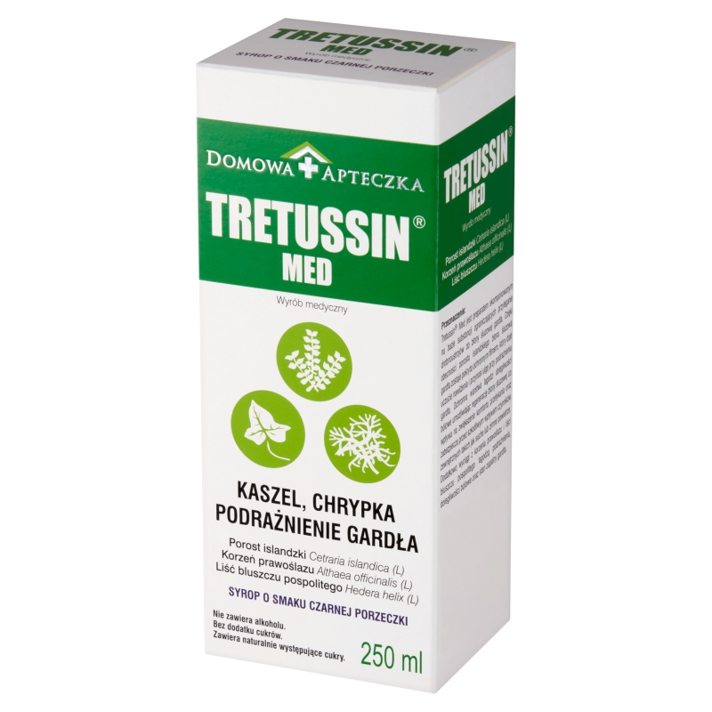 Tretussin Med, syrop łagodzący objawy zakażenia górnych dróg oddechowych, 250 ml