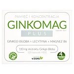 Ginkomag Plus kapsułki z lecytyną magnezem i witaminą B6, 120 szt.