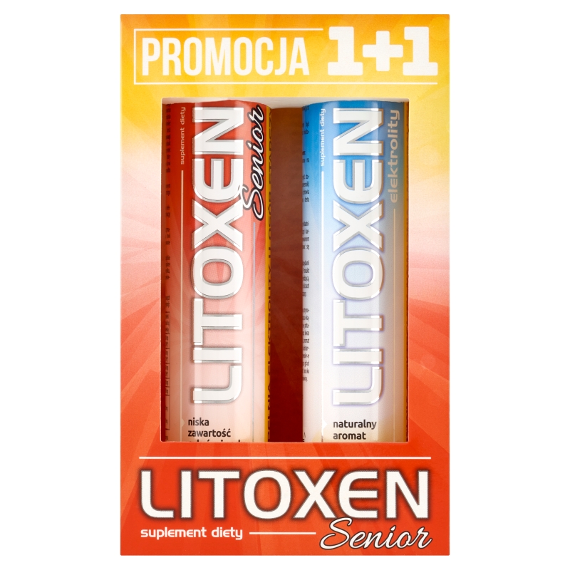 Litoxen Senior zestaw: tabletki musujące Senior 20 szt. + Litoxen Elektrolity – 20 szt. 