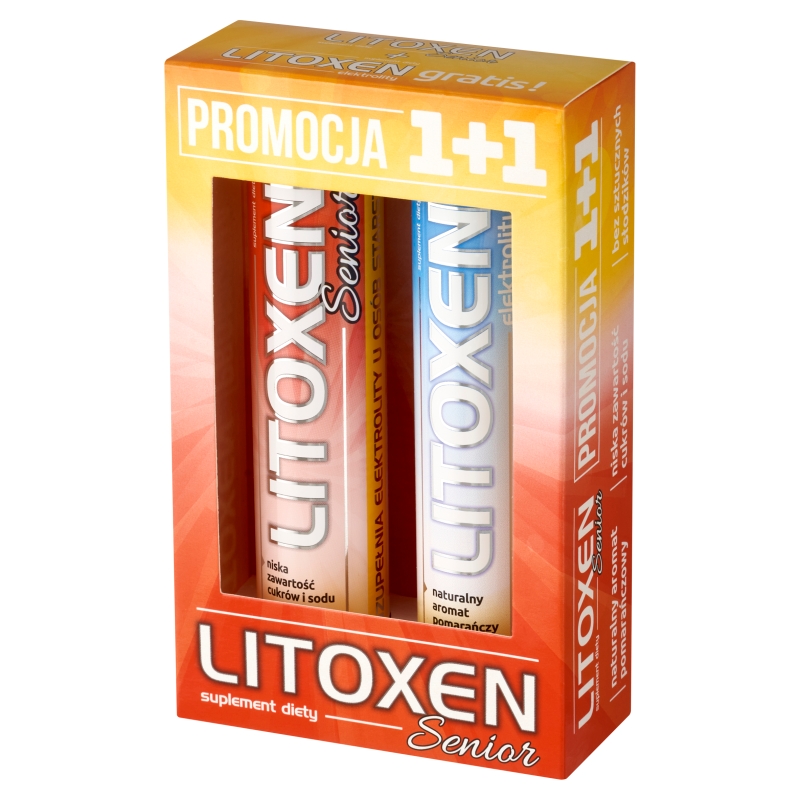 Litoxen Senior, zestaw: tabletki musujące Senior 20 szt. + Litoxen Elektrolity – 20 szt.