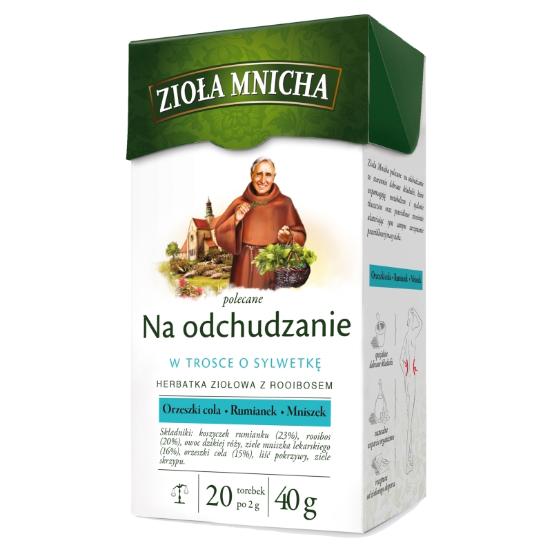 Zioła Mnicha herbata ziołowa na odchudzanie, 20 sasz. po 2 g