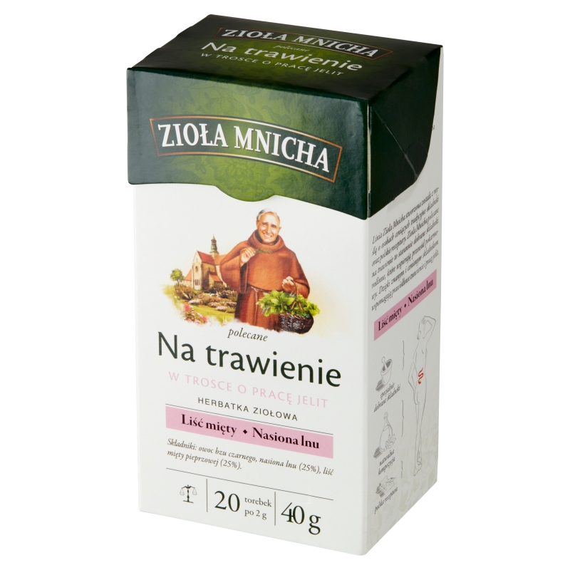 Zioła Mnicha, herbata ziołowa na trawienie, 20 sasz. po 2 g