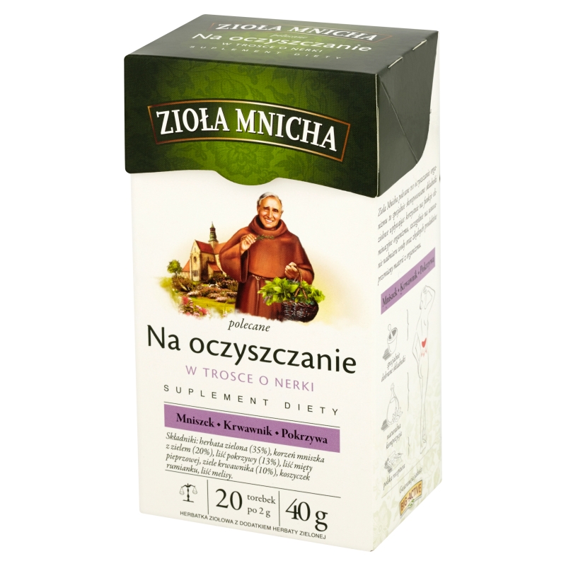 Zioła Mnicha, herbata ziołowa na oczyszczenie, 20 sasz. po 2 g