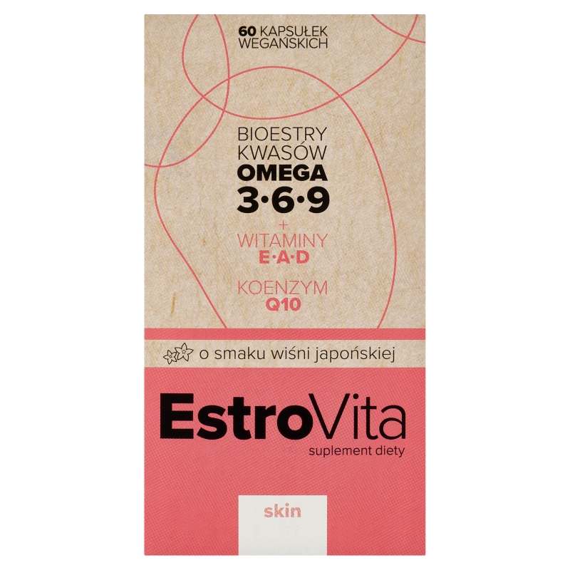 EstroVita Skin, kapsułki ze składnikami wspomagającymi zdrową skórę, 60 szt.