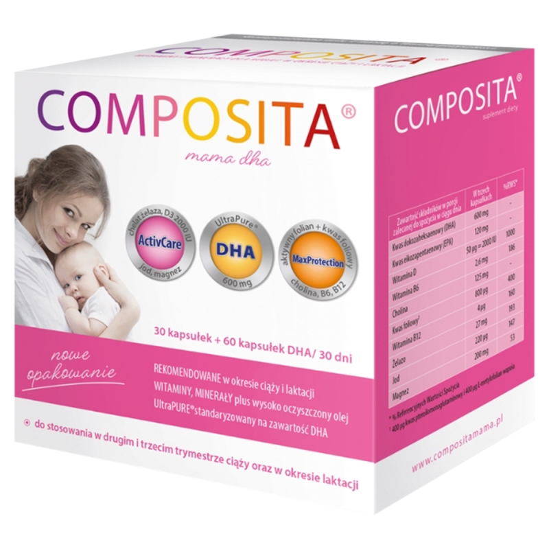 Composita Mama DHA, 90 kapsułek
