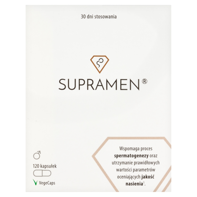Supramen , kapsułki ze składnikami wspierającymi stan zdrowia reprodukcyjnego dla mężczyzn, 120 szt.