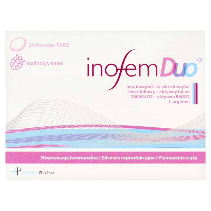 INOFEM Duo tabletki ze składnikami pomagającymi utrzymać równowagę hormonalną u kobiet, 24 szt. 
