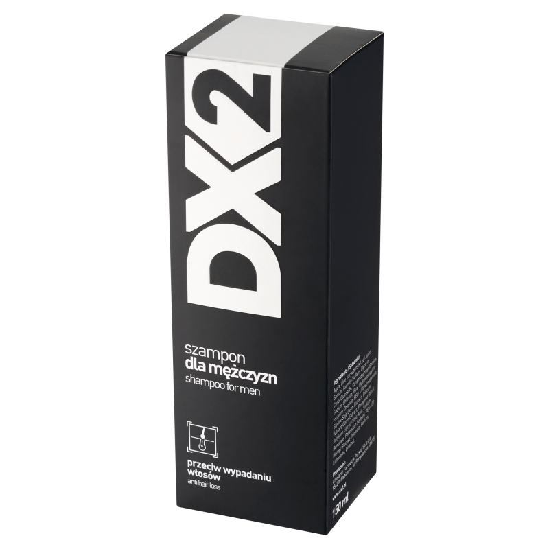 DX2 Szampon do włosów skłonnych do wypadania,  odbudowujący cebulki oraz wzmacniający słabe włosy dla mężczyzn, 150 ml