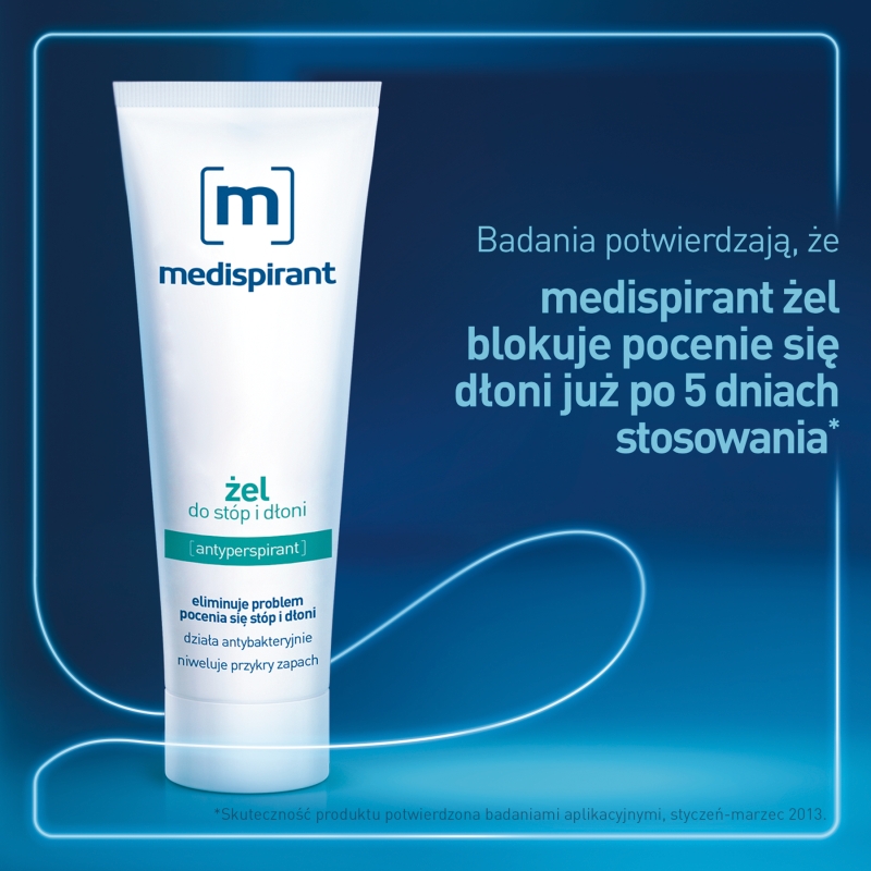 Medispirant, żel na nadmierną potliwość stóp i dłoni, 50 ml