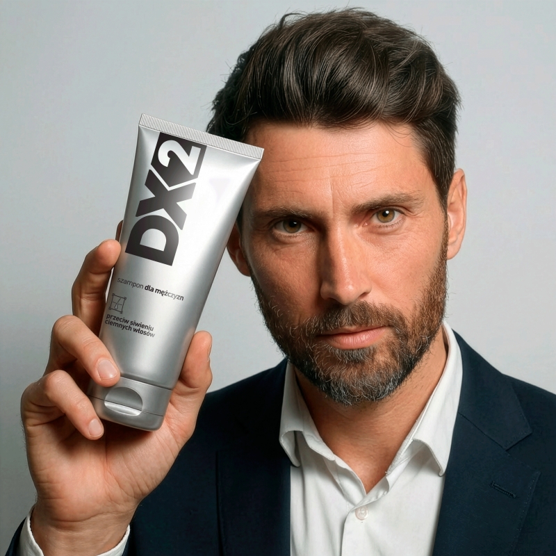DX2 Szampon przeciw siwieniu włosów, szampon dla mężczyzn o ciemnych włosach, 150 ml
