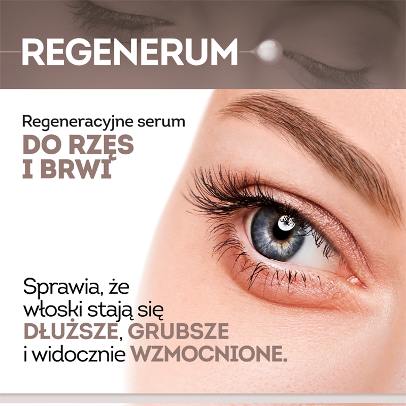 Regenerum regeneracyjne serum do rzęs i brwi,  w formie eyelinera i szczoteczki, 4 ml +7 ml