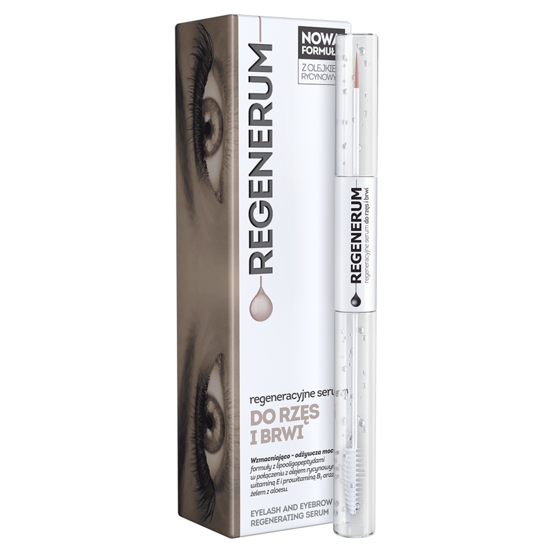 Regenerum regeneracyjne serum do rzęs i brwi,  w formie eyelinera i szczoteczki, 4 ml +7 ml