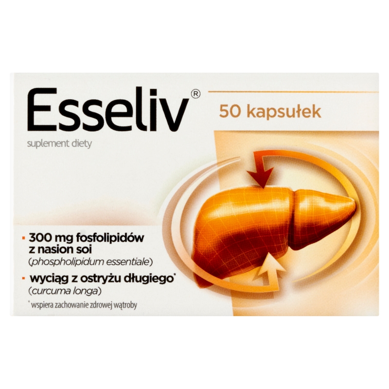 Esseliv, kapsułki ze składnikami wspierającymi wątrobę i trawienie, 50 szt.