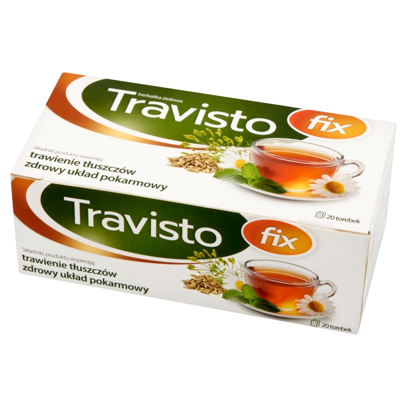 Travisto fix, herbatka ziołowa wspomagająca trawienie, 20 sasz.