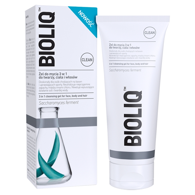 Bioliq Clean, żel do mycia 3w1 do twarzy, ciała i włosów,  180 ml