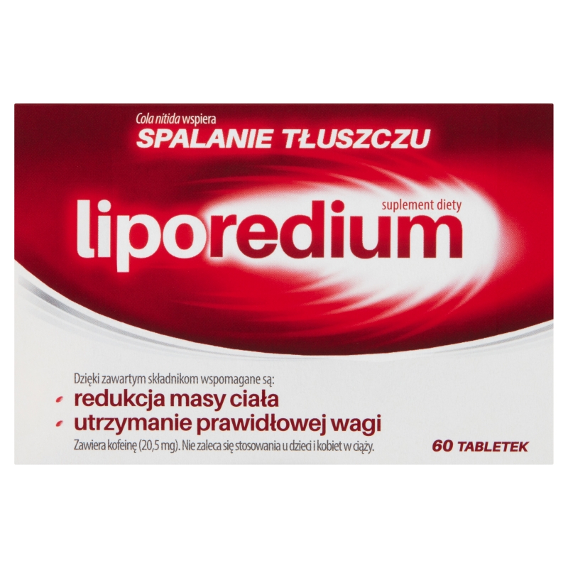 Liporedium tabletki ze składnikami wspierającymi utrzymanie prawidłowej wagi, 60 szt.