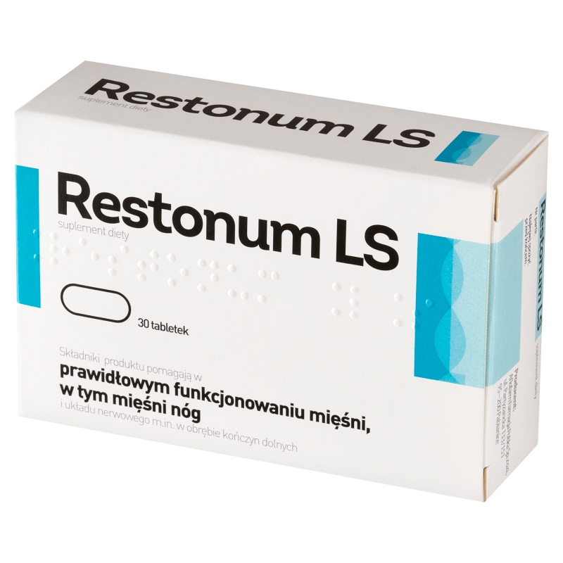 Restonum LS, tabletki ze składnikami wspomagającymi prawidłowe funkcjonowanie mięśni, 30 szt.