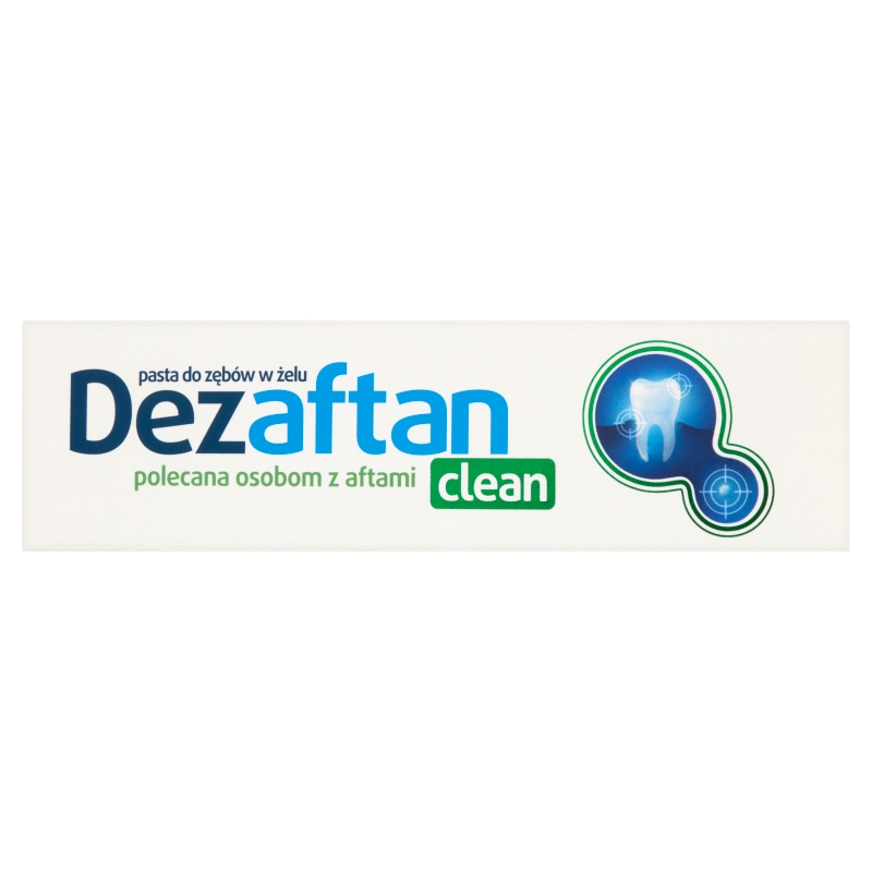 Dezaftan Clean, pasta do zębów w żelu polecana dla osób z aftami, 75 ml