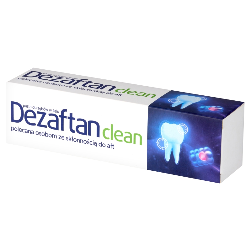 Dezaftan Clean, pasta do zębów w żelu polecana dla osób z aftami, 75 ml KRÓTKA DATA 31.05.2026