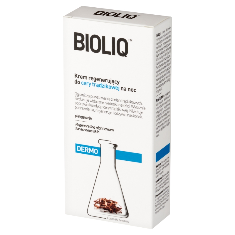 Bioliq Dermo, krem regeneracyjny do cery trądzikowej na noc, 50 ml
