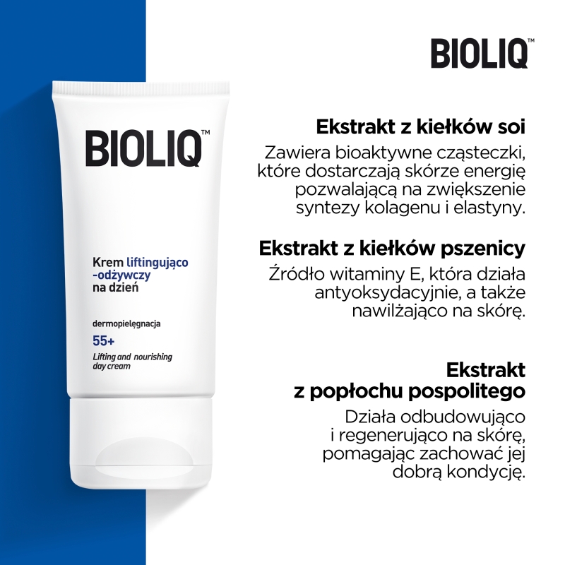 Bioliq 55+, krem liftingująco odżywczy na dzień, 50 ml