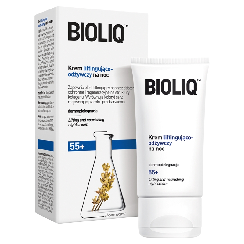 Bioliq 55+, krem liftingująco odżywczy na noc, 50 ml
