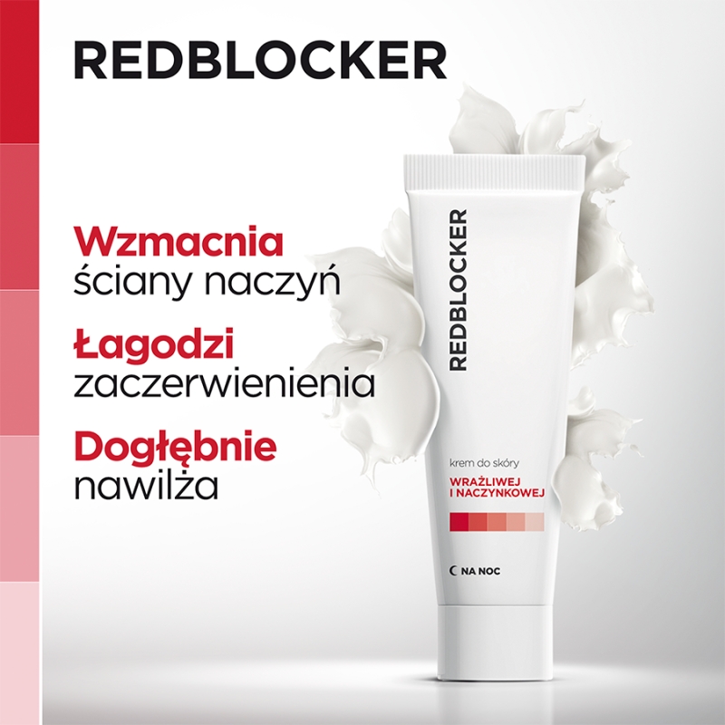 RedBlocker, krem na noc do skóry wrażliwej i naczynkowej, 50 ml