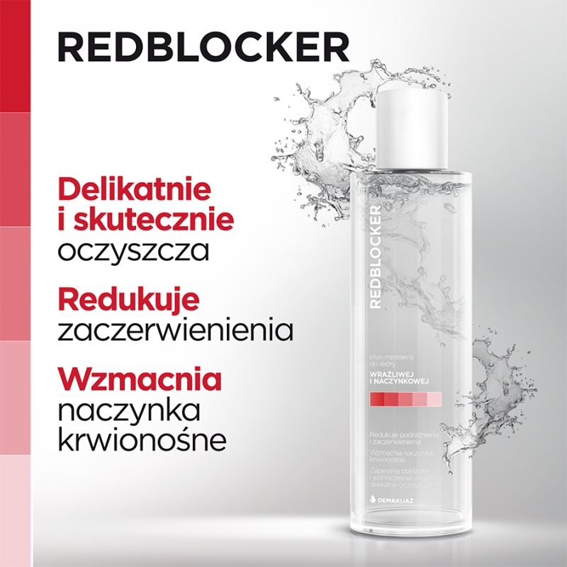 Redblocker, płyn micelarny dla cery naczynkowej, 200 ml