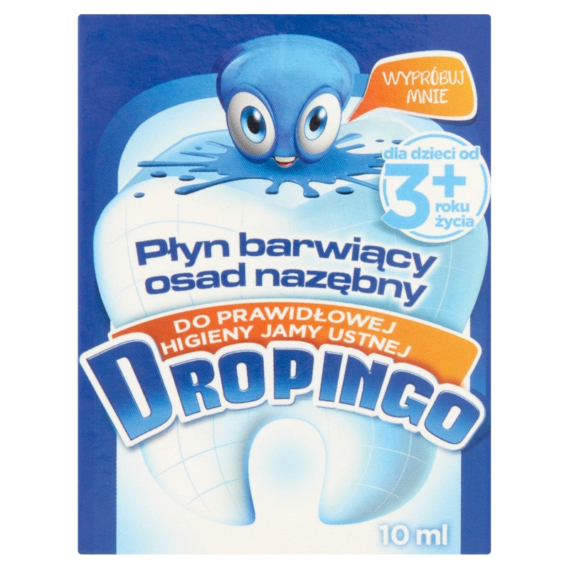 Dropingo, płyn barwiący osad nazębny o smaku owocowy, 10 ml