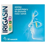 Irigasin Junior, zestaw uzupełniający do płukania nosa i zatok, 30 sasz.