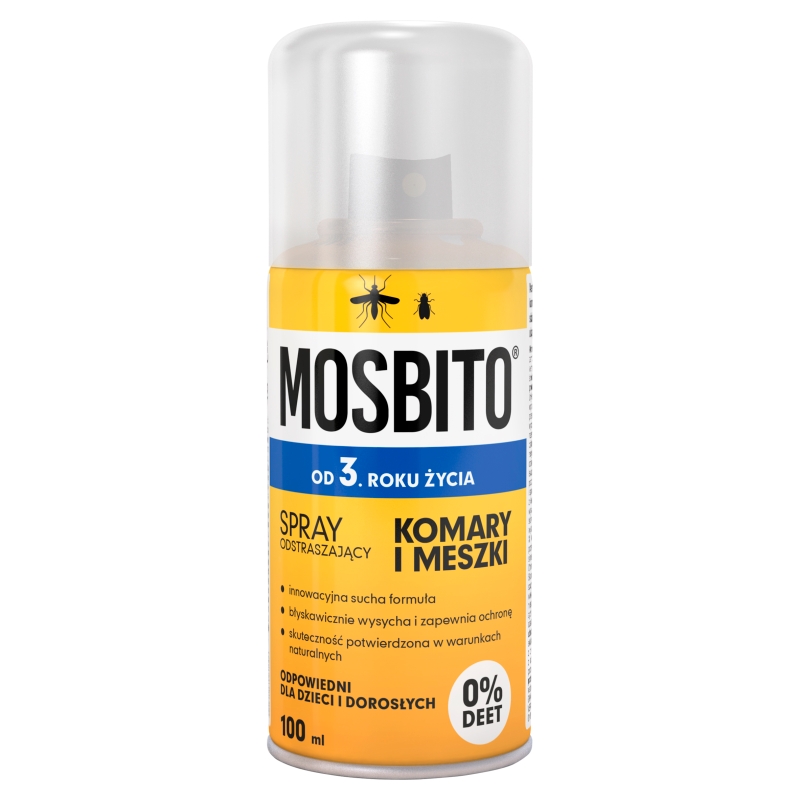MOSBITO spray suchy odstraszający komary i meszki, 100 ml