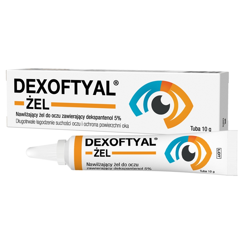 DEXOFTYAL, nawilżający żel do oczu zawierający dekspantenol 5% 10g