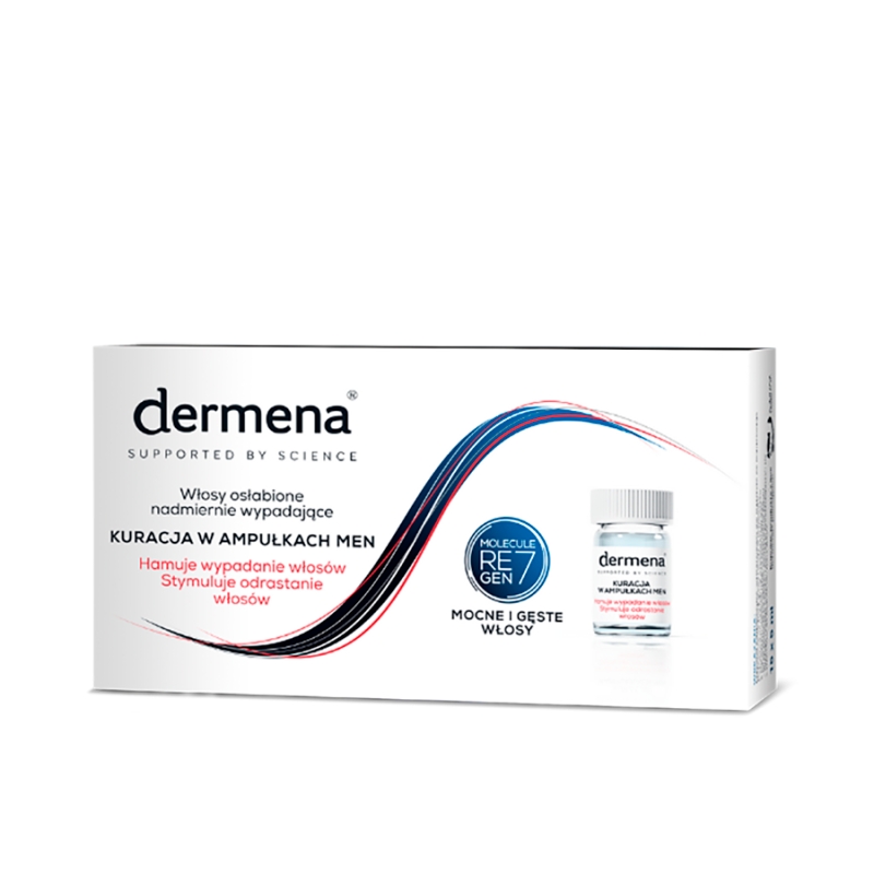 Dermena Men ampułki hamujące wypadanie włosów, 15 szt.