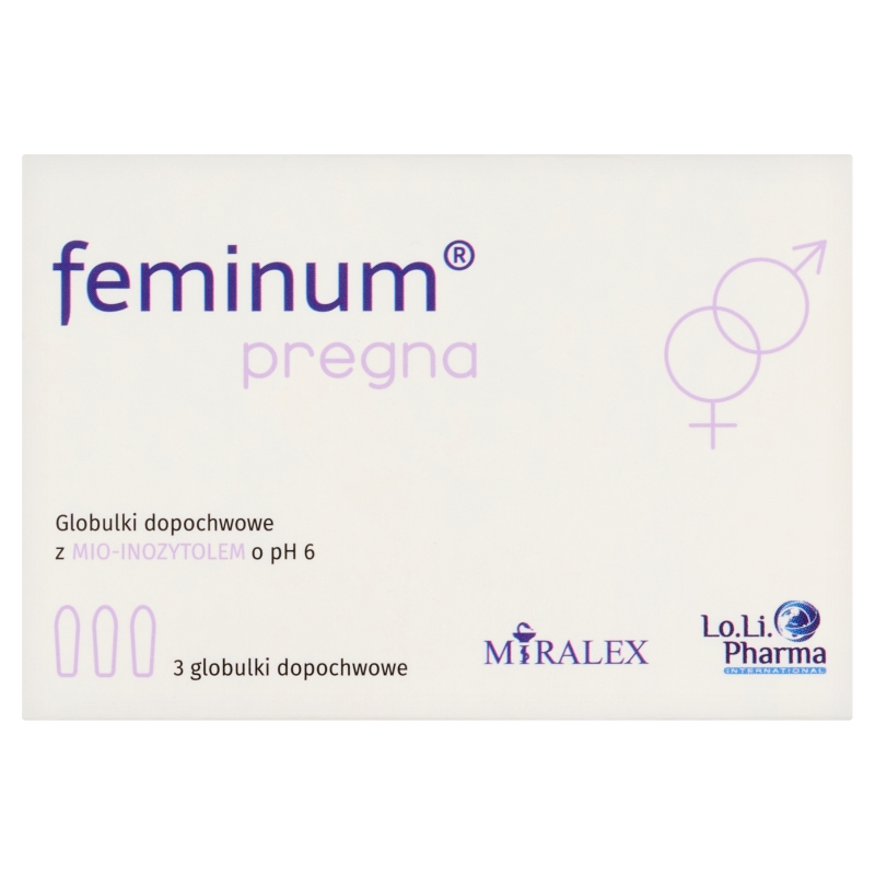 Feminum Pregna,  globulki dopochwowe, 3 szt.