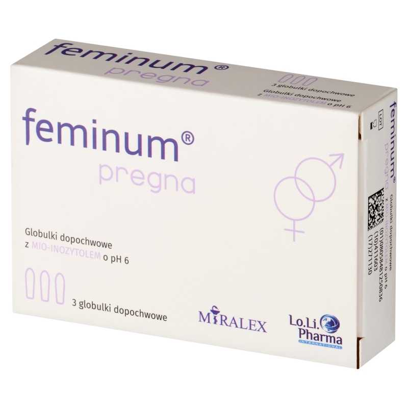 Feminum Pregna,  globulki dopochwowe, 3 szt.