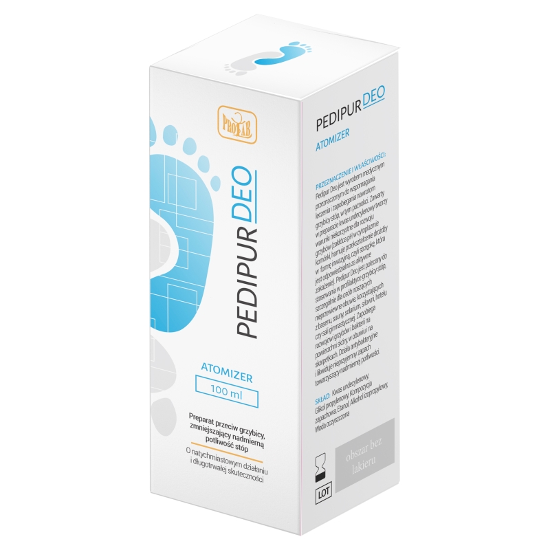 PEDIPUR DEO, preparat z atomizerem przeciw grzybicy, 100 ml