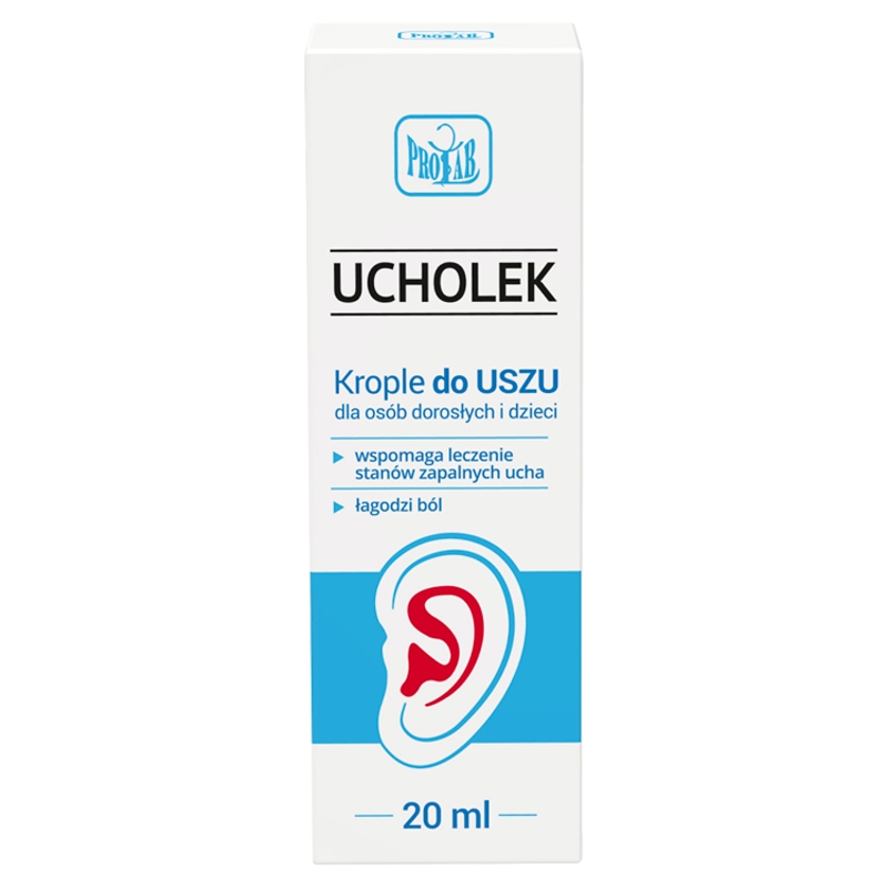 Ucholek , krople wspomagające leczenie stanów zapalnych ucha, 20 ml