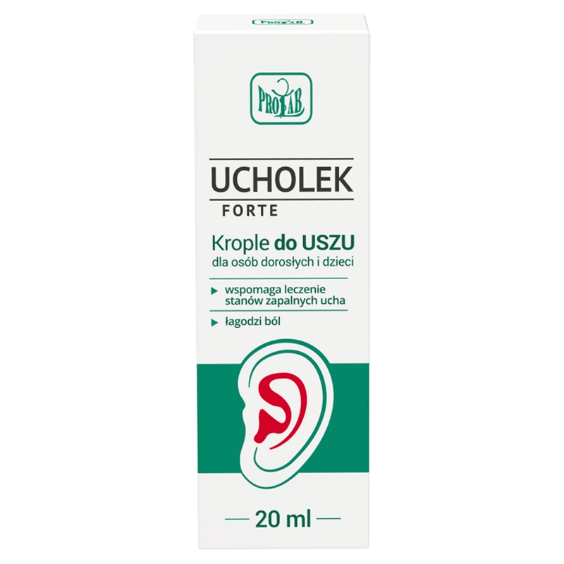 Ucholek forte krople wspomagające leczenie stanów zapalnych ucha, 20 ml