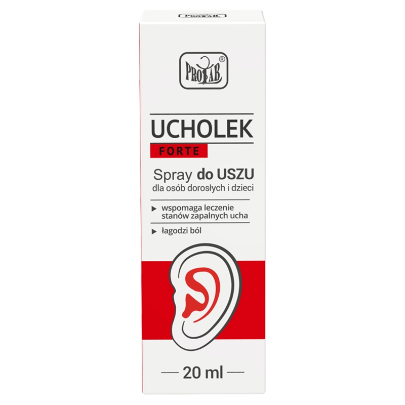 Ucholek Forte , spray wspomagający lecznie stanów zapalnych ucha, 20 ml