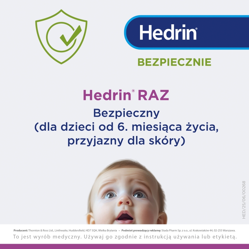 Hedrin RAZ, żel w sprayu na wszawicę, butelka z atomizerem 60 ml