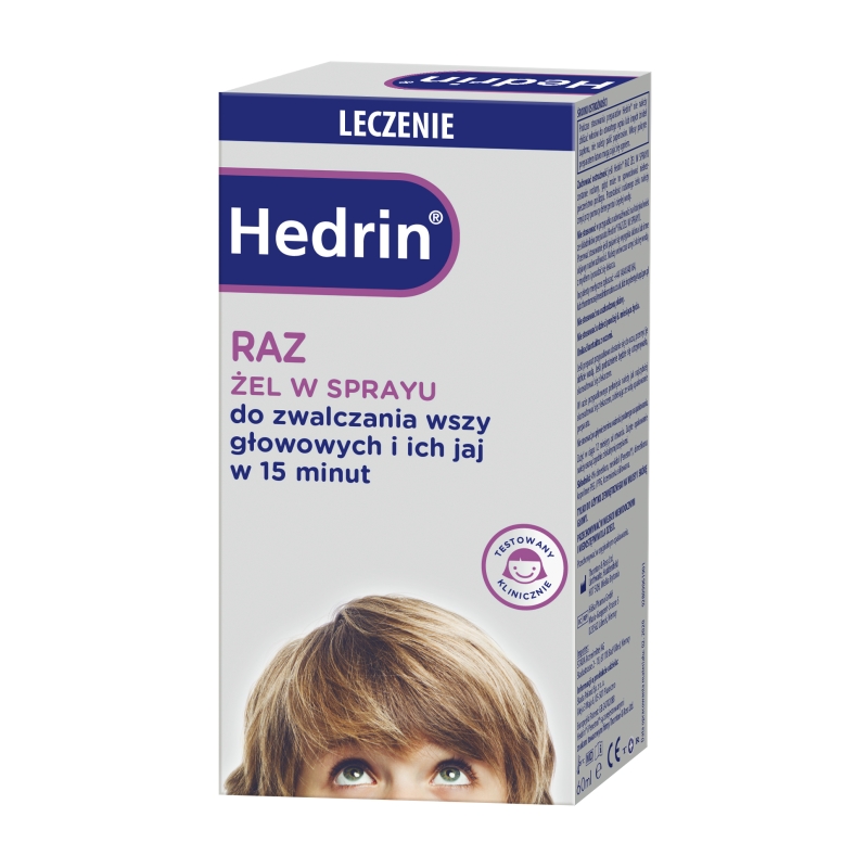Hedrin RAZ, żel w sprayu na wszawicę, butelka z atomizerem 60 ml
